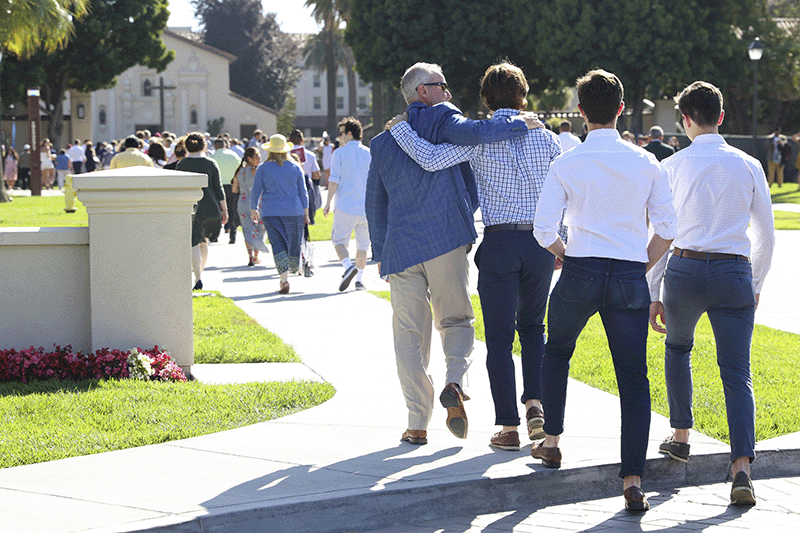 People head toward the Mission Church image link to story
