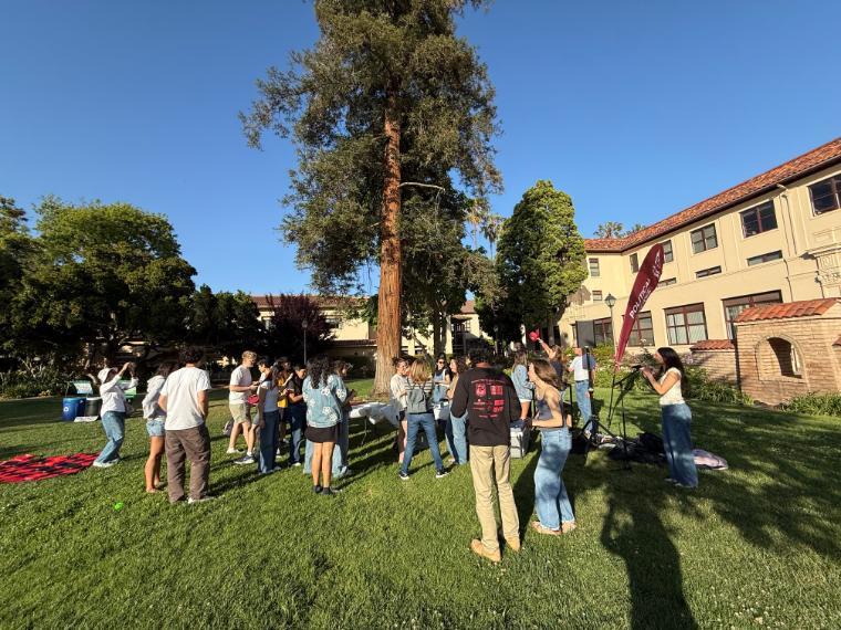 Students on lawn
