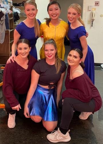 Rehearsal photo of students in the Choreographers Gallery 2019