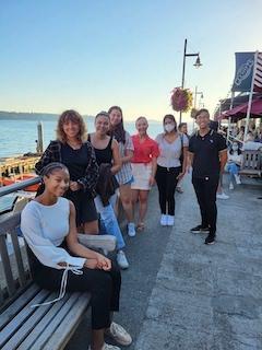 Santa Clara students in Seattle, where they pitched their ideas for Maudes Ventures @ SCU.