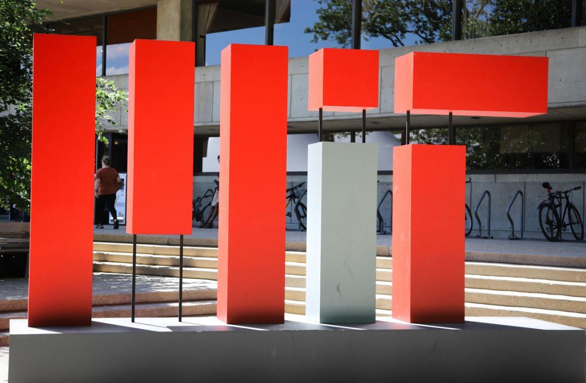 MIT sculpture on campus