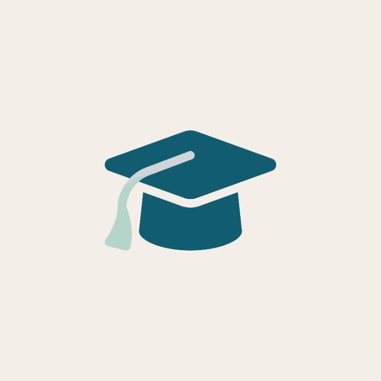 an icon of a students grad cap