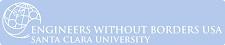 Engineers Without Borders logo and text on a blue background.