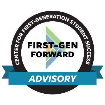 First Forward Advisory logo with text First-Gen Forward and ADVISORY on a blue ribbon.