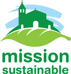 Green building with text mission sustainable. image link to story