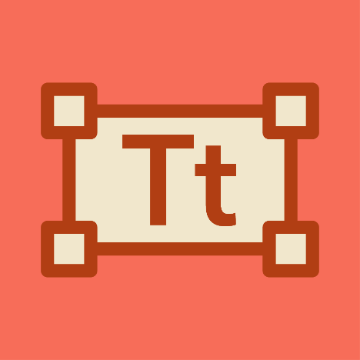 Text icon that represents typography category